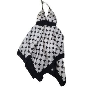 FUNKY PEOPLE Vintage Black/White Marylin Monroe Polkadot Handkerchief Dress‎